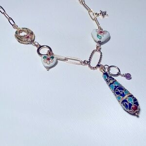 Cloisonné charm necklace #6